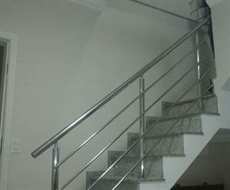 Corrimão de inox quadrado